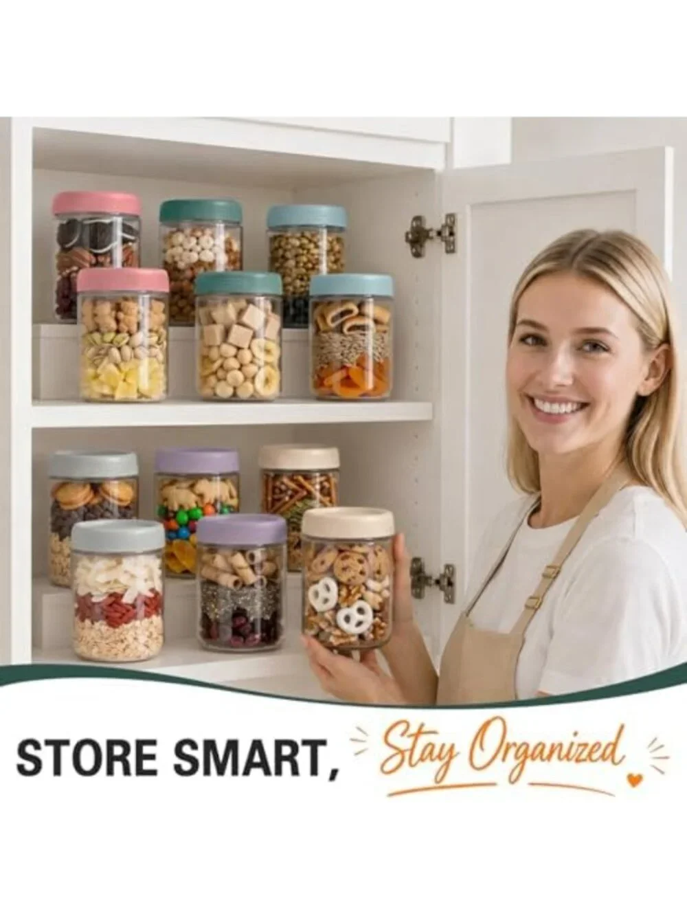 16 oz Glass Jars for Overnight Oats, Meal Prep Containers with Lids